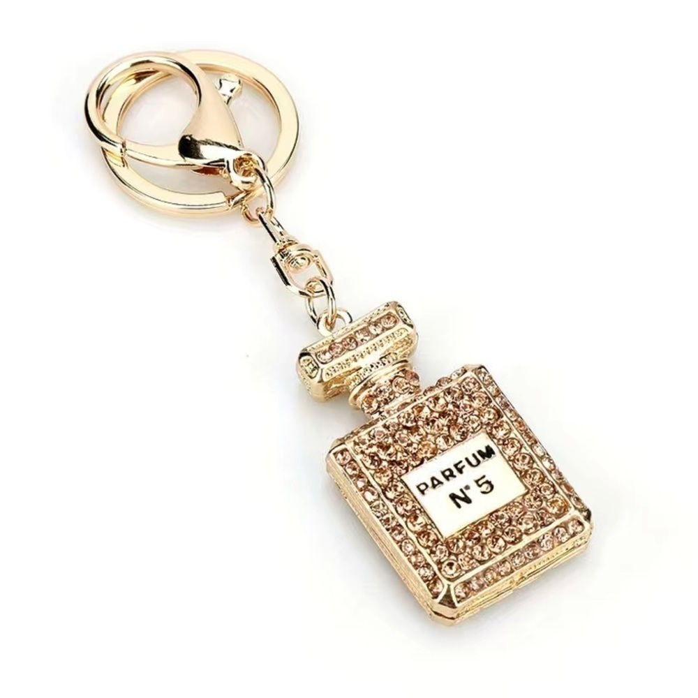 Perfume Bottle‎ with Crystals Charm/Key Chain